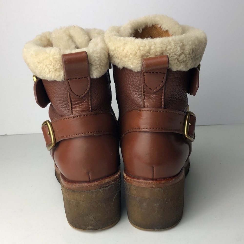 Coach Preston Brown Leather Ankle Boots 6.5 - Picture 6 of 16